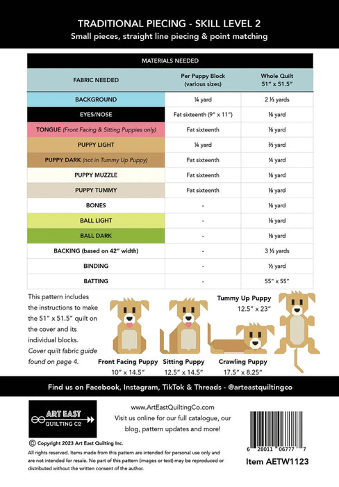 Tail Wags Quilt Pattern By Art East Quilting Co. - Modern Fabric Shoppe