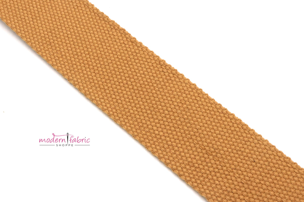 Tan Cotton 1 1/2 inch (38mm) width Webbing- by the yard