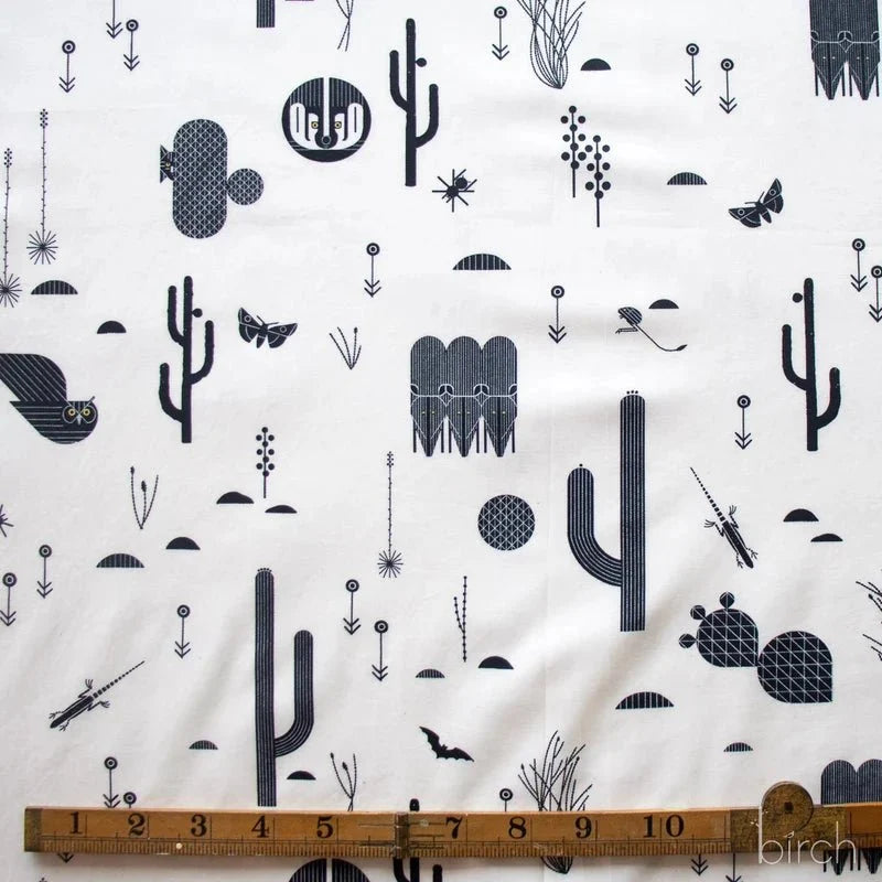 The Desert by Charley Harper- Desert Silhouette Cream CH-219 Half Yard- August 2026 - Modern Fabric Shoppe