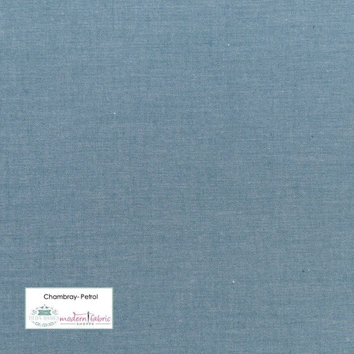 Tilda Chambray Basics- TIL160005-Petrol- Half Yard - Modern Fabric Shoppe