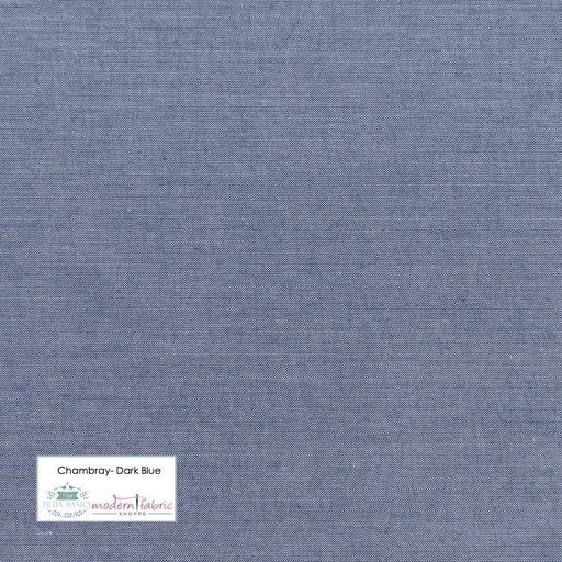 Tilda Chambray Basics- TIL160007-Dark Blue- Half Yard - Modern Fabric Shoppe