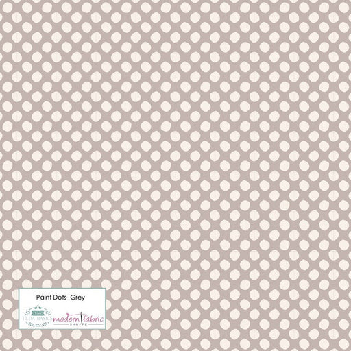 Tilda-Classics- Paint Dots TIL130036-Grey- Half Yard - Modern Fabric Shoppe