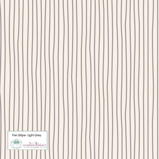 Tilda-Classics- Pen Stripe TIL130033-Grey- Half Yard - Modern Fabric Shoppe