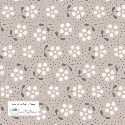 Tilda Meadow Basic- TIL130085-Grey- Half Yard - Modern Fabric Shoppe