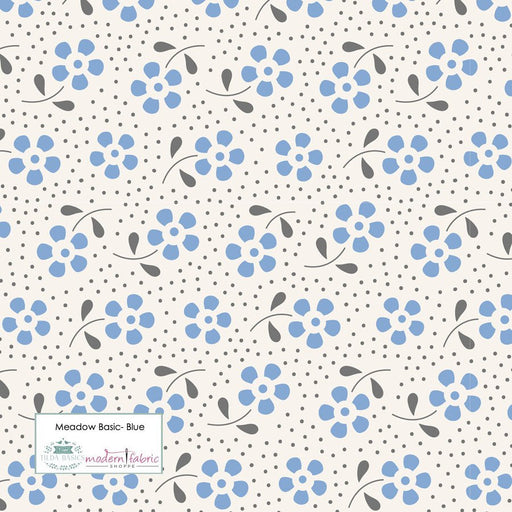 Tilda Meadow Basic- TIL130089-Blue- Half Yard - Modern Fabric Shoppe