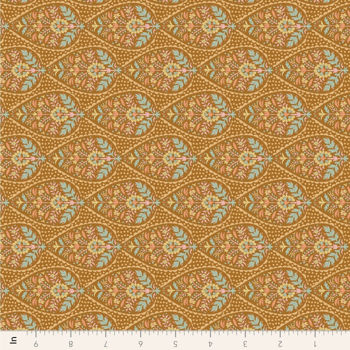 Tilda Sanctuary - Adina TIL110566 Ochre - Half Yard - October 2024 - Modern Fabric Shoppe