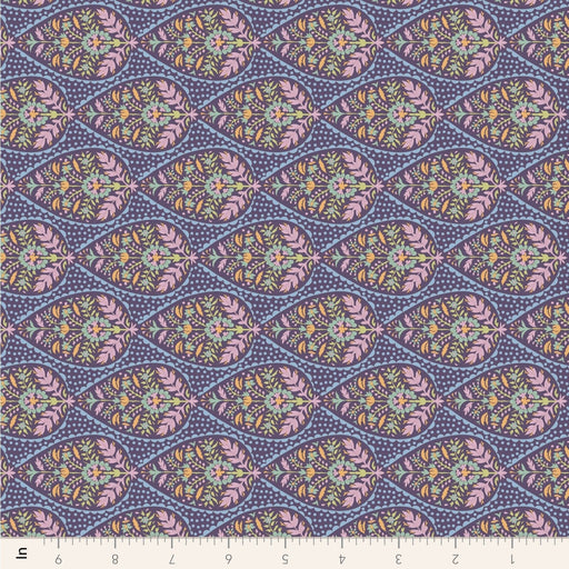 Tilda Sanctuary - Adina TIL110571 Eggplant - Half Yard - October 2024 - Modern Fabric Shoppe