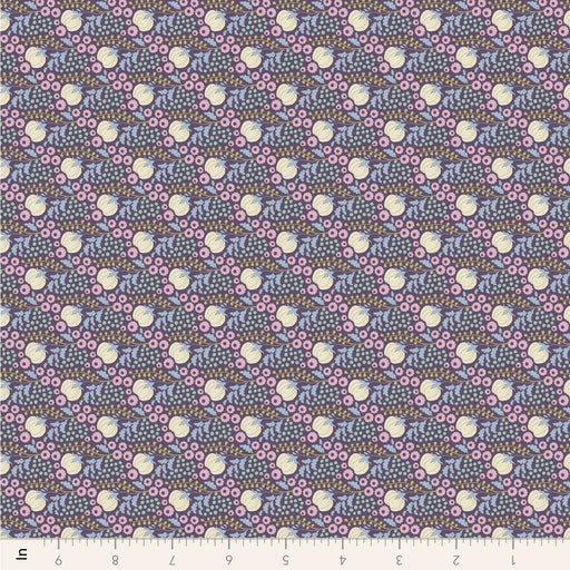 Tilda Sanctuary - Cottonfield TIL110574 Eggplant - Half Yard - October 2024 - Modern Fabric Shoppe