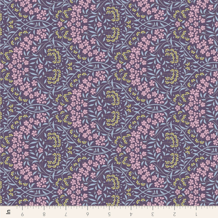 Tilda Sanctuary - Larissa TIL110575 Eggplant - Half Yard - October 2024 - Modern Fabric Shoppe