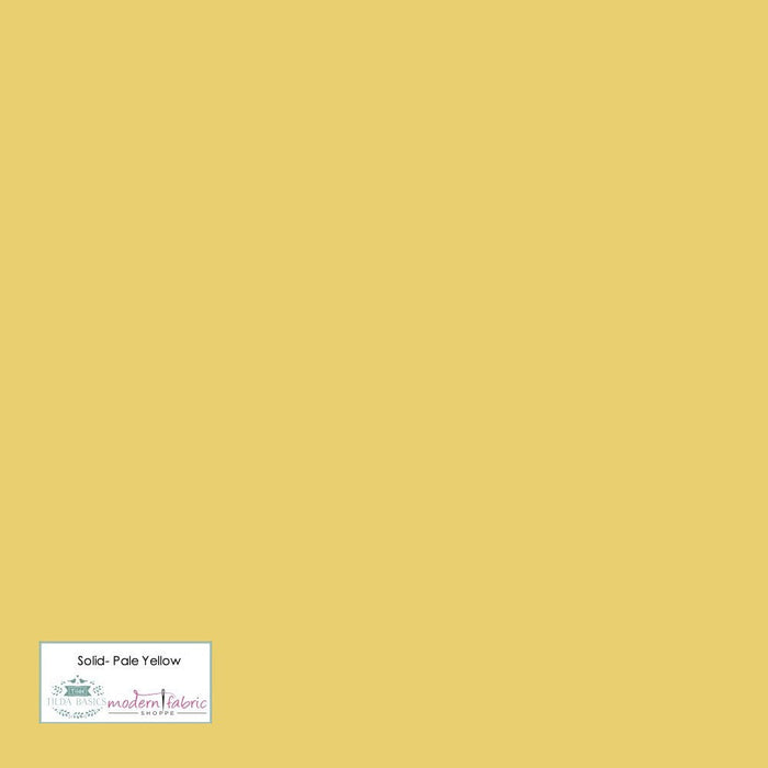 Tilda- Solid TIL120022- Pale Yellow- Half Yard - Modern Fabric Shoppe