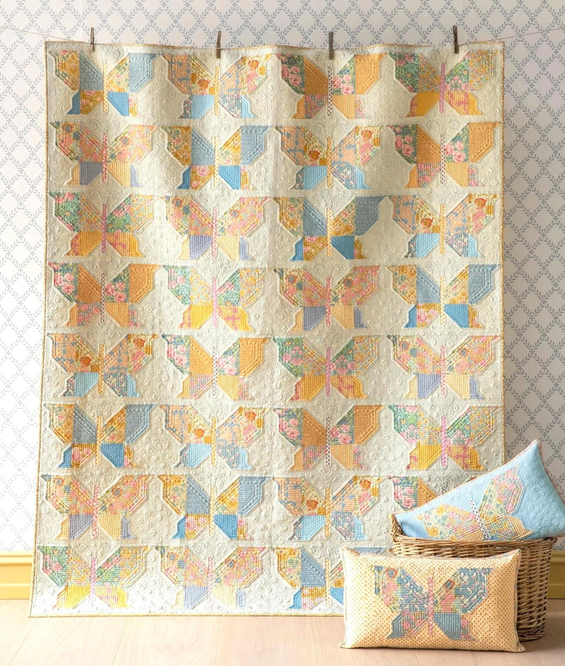 Tilda - Songbird - Butterflies Quilt Kit - Light Blue - February 2026 - Modern Fabric Shoppe