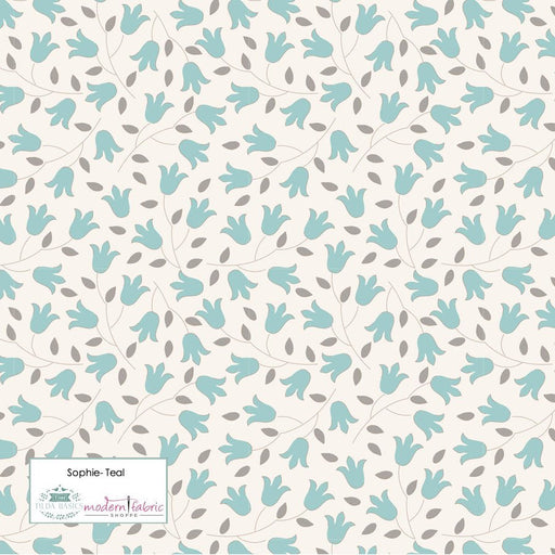 Tilda Sophie Basic- TIL130093-Teal- Half Yard - Modern Fabric Shoppe