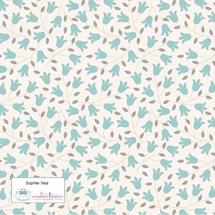 Tilda Sophie Basic- TIL130093-Teal- Half Yard - Modern Fabric Shoppe