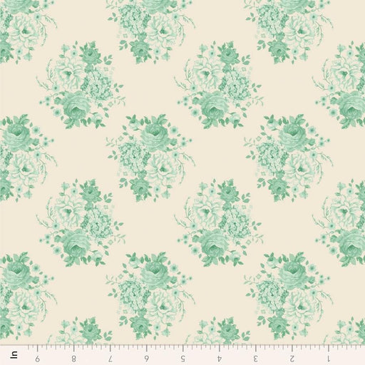 Tilda Sunday Brunch - Mia TIL110584 Teal - Half Yard - February 2025 - Modern Fabric Shoppe