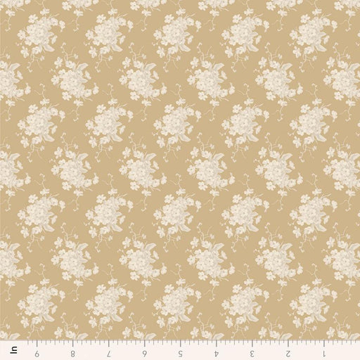 Tilda Sunday Brunch - White Flowers TIL110600 Sand - Half Yard - February 2025 - Modern Fabric Shoppe