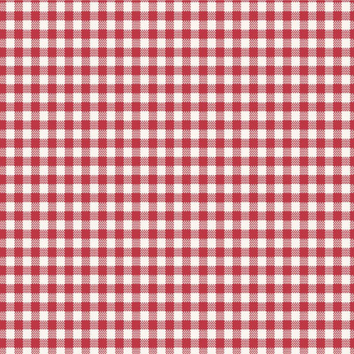 Tilda Woven Widebacks 108" Width- Gingham TIL150018-V15-Red- Half Yard- October 2026 - Modern Fabric Shoppe