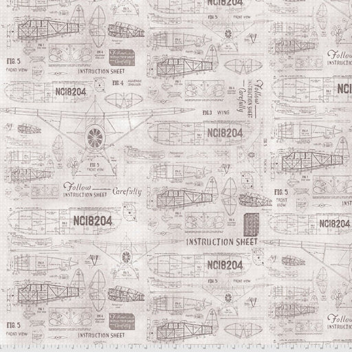 Tim Holtz - Eclectic Elements - Model Airplanes PWTH174.PARCHMENT - Half Yard - Modern Fabric Shoppe