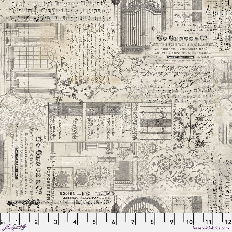 Tim Holtz - Eclectic Elements Palette - Halloween Remnants PWTH311.HALLOWEEN - Half Yard - May 2025 - Modern Fabric Shoppe