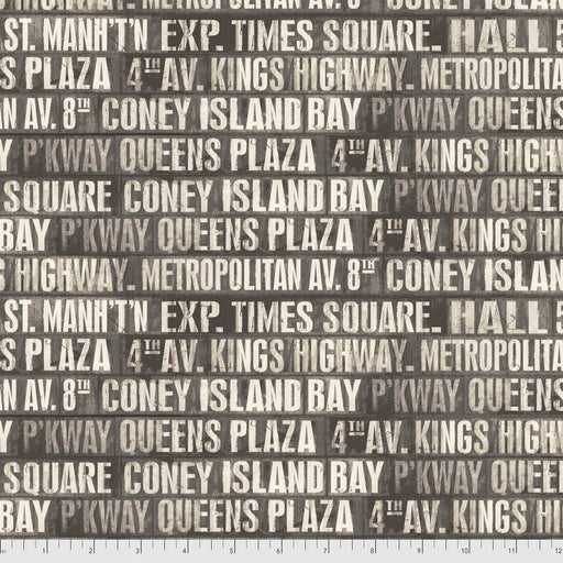 Tim Holtz - Eclectic Elements - Subway Signs PWTH173.CHARCOAL - Half Yard - Modern Fabric Shoppe