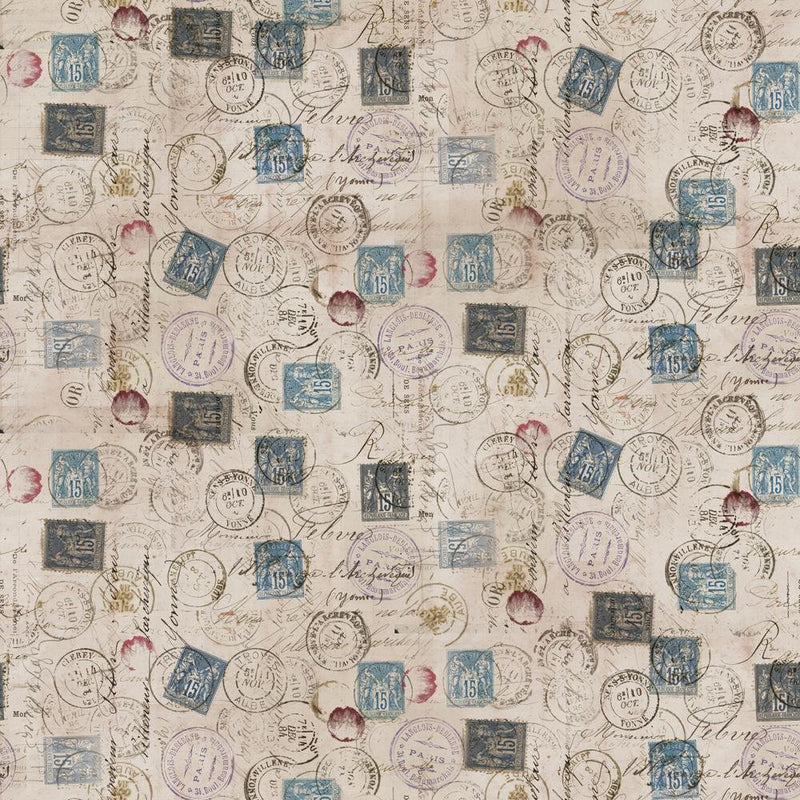 Tim Holtz - Electric Elements - Correspondence PWTH021.TAUPE - Half Yard - Modern Fabric Shoppe