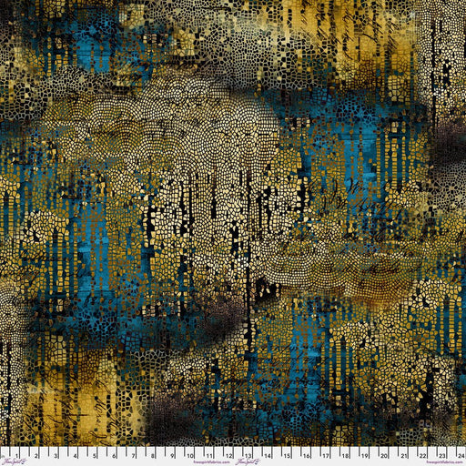 Tim Holtz - Electric Elements - Gilded Mosaic PWTH140.GOLD - Half Yard - Modern Fabric Shoppe