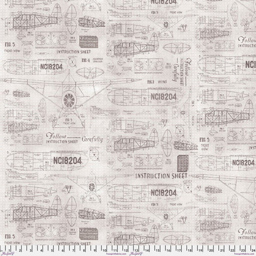 Tim Holtz - Electric Elements - Model Airplanes PWTH174.PARCHMENT - Half Yard - Modern Fabric Shoppe