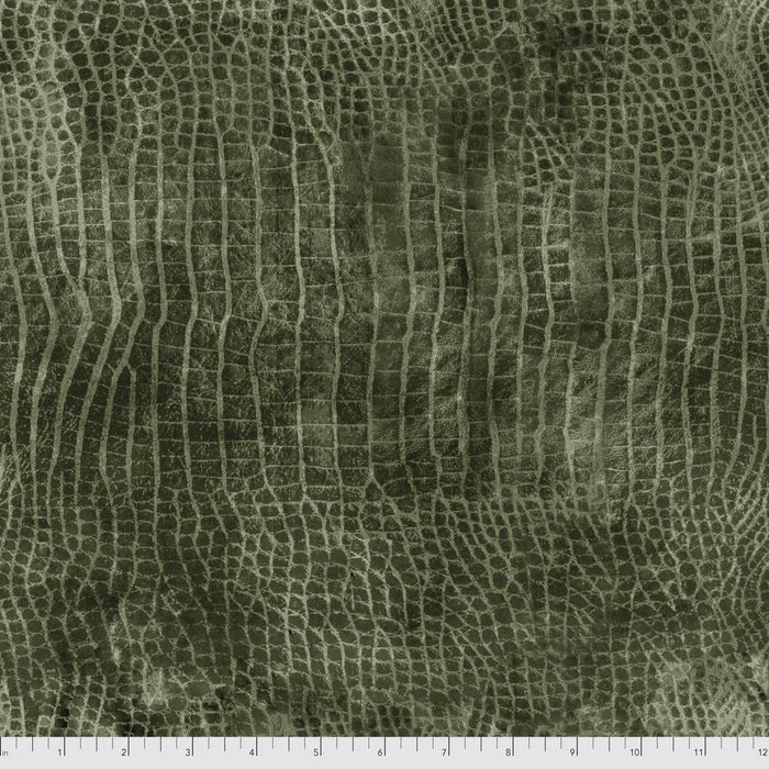 Tim Holtz - Electric Elements PWTH020.BAYOU - Worn Croc - Half Yard - Modern Fabric Shoppe