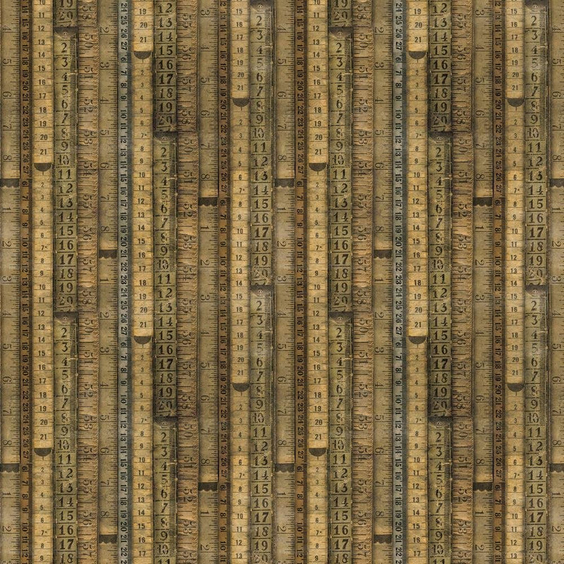 Tim Holtz - Electric Elements - Tape Measures PWTH060.8NEUT - Half Yard - Modern Fabric Shoppe