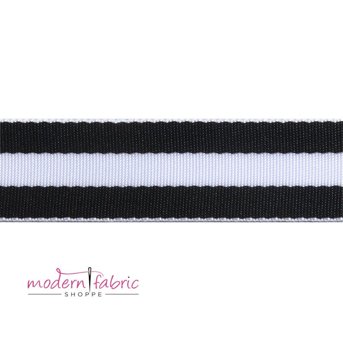 Tula Pink Webbing 1-1/2" (38mm) wide, Black and White