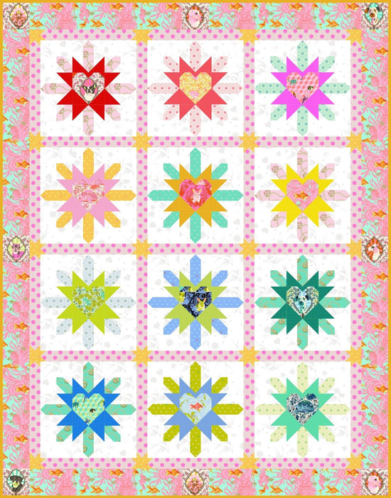 Tula Pink - Besties - Heart Burst Quilt Kit - OCTOBER 2023 Delivery - Modern Fabric Shoppe