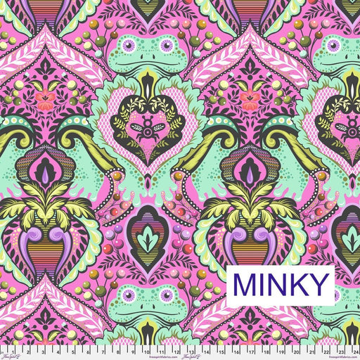 Tula Pink Prince Charming Deja Vu - MINKY Frog Prince MKTP012.GUMBALL - Half Yard - Modern Fabric Shoppe