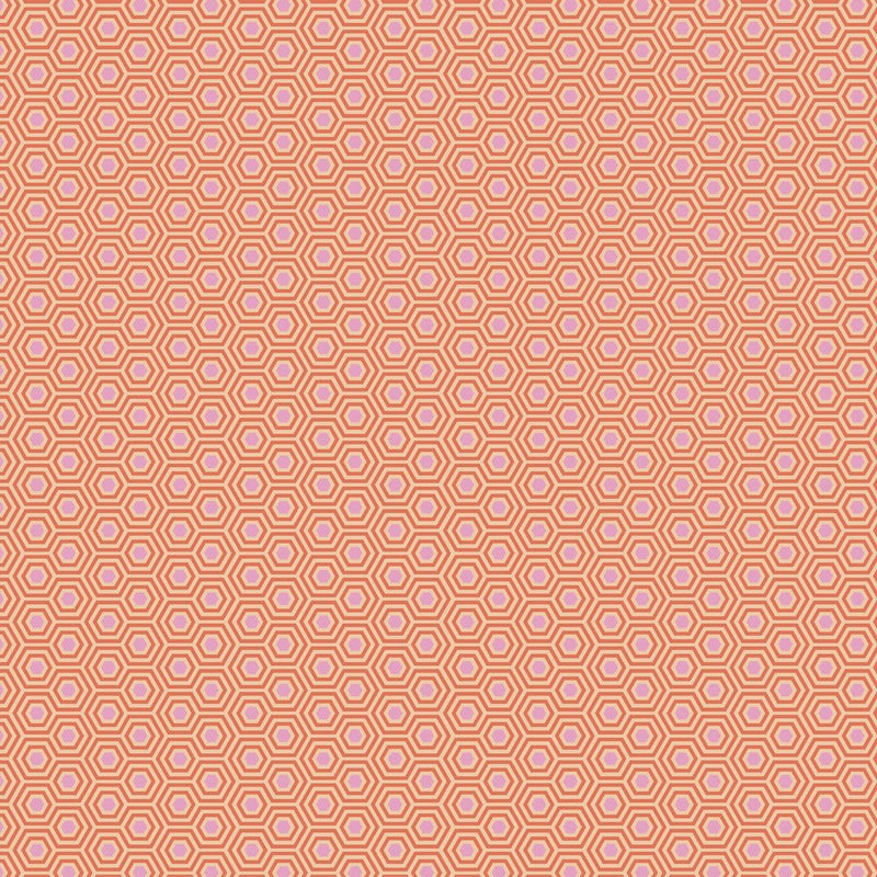 Tula Pink - True Colors Hexy - PWTP150.PEACHBLOSSOM - Half Yard - Modern Fabric Shoppe