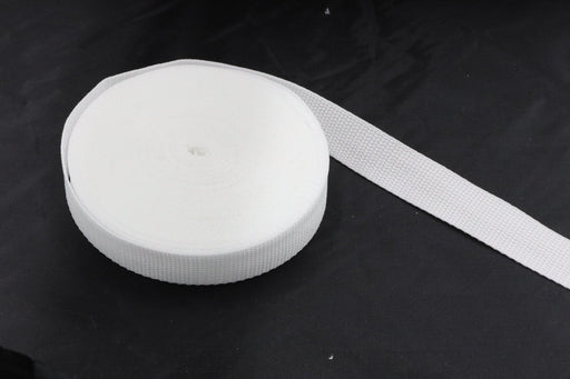 White Green Polypropylene 1 inch (25mm) width Webbing- by the yard - Modern Fabric Shoppe