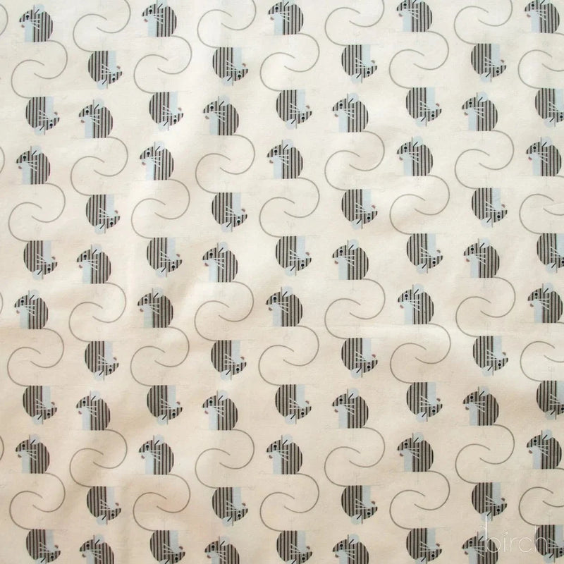 Woodland Wonders by Charley Harper- Field Mouse Cream CH-463 Half Yard- August 2026 - Modern Fabric Shoppe