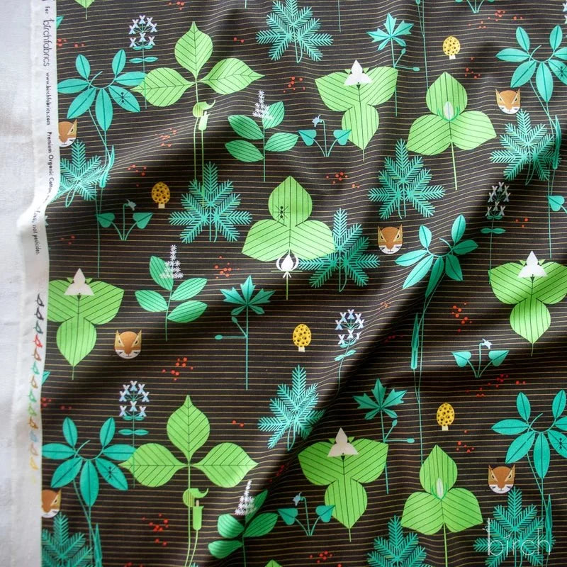 Woodland Wonders by Charley Harper- Foliage Brown CH-458 Half Yard- August 2026 - Modern Fabric Shoppe