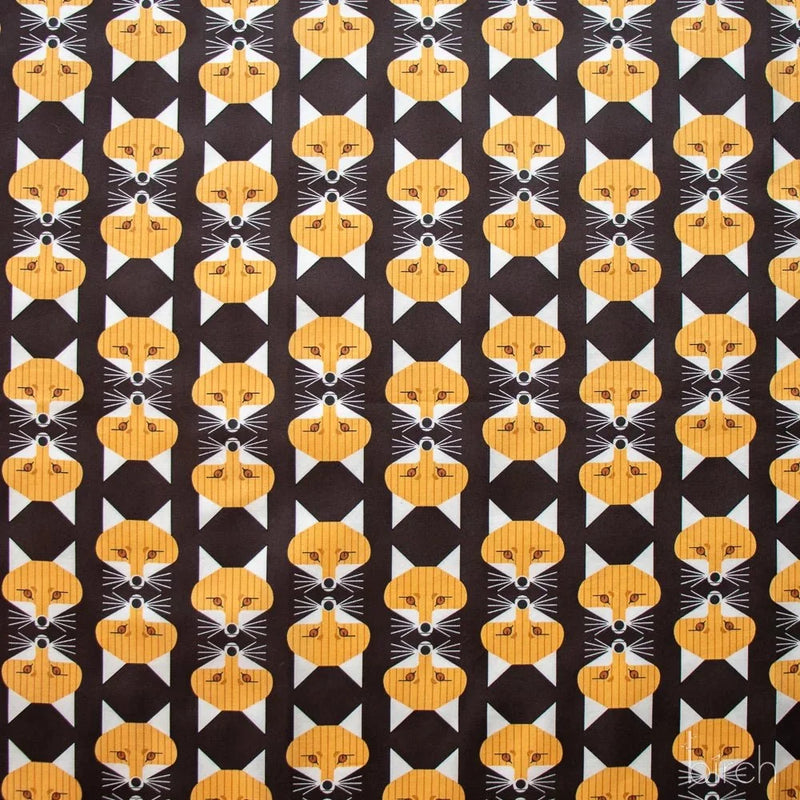 Woodland Wonders by Charley Harper- Fox Face Raisin CH-462 Half Yard- August 2026 - Modern Fabric Shoppe
