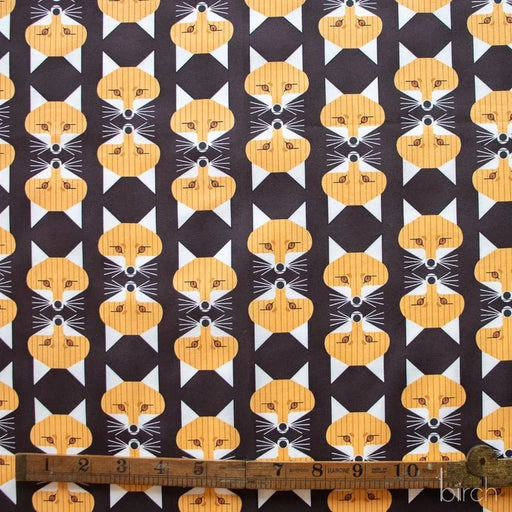 Woodland Wonders by Charley Harper- Fox Face Raisin CH-462 Half Yard- August 2026 - Modern Fabric Shoppe