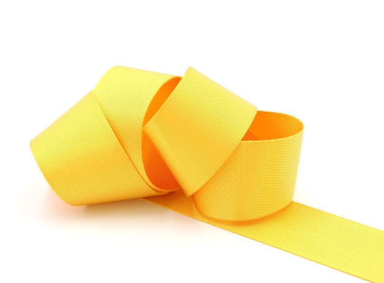 Bright Yellow 1.5 inch (38mm) width Nylon Webbing-by the yard